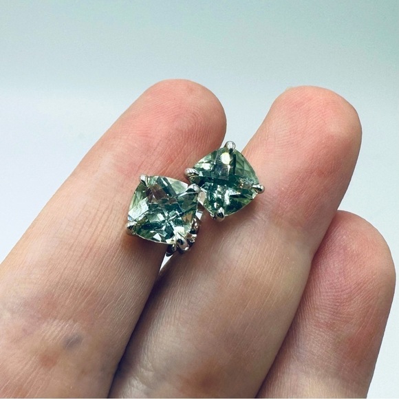 Tiffany & Co. Prasiolite Sparkler Earrings in Sterling Silver with Box - Picture 9 of 11